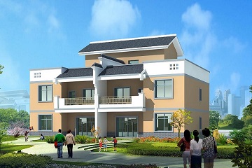現(xiàn)代雙拼別墅設(shè)計(jì)圖，經(jīng)濟(jì)實(shí)用，居住舒適