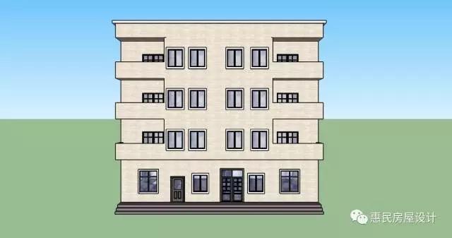 16.8mX12.6m自住+出租四層自建房經濟合理型，建房屋的經典之作