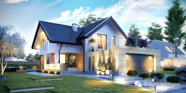 簡約歐式風格兩層15米X18米自建房子設計，深受大家歡迎！