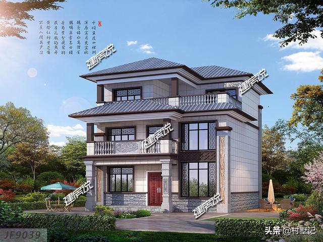別再說(shuō)宅基地小建不了好房子，占地小也能建豪華別墅，還帶挑空復(fù)式樓！