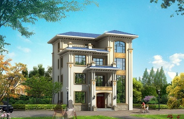 簡約四層復式自建別墅設計圖，占地156平方米，小戶型四層自建房屋