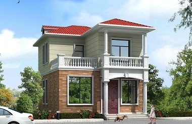小戶型自建房屋設計圖，占地88㎡左右，配色經典