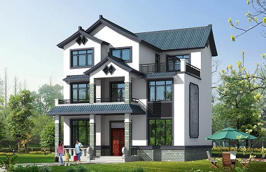 徽派三層自建房屋設計圖，小戶型，布局合理