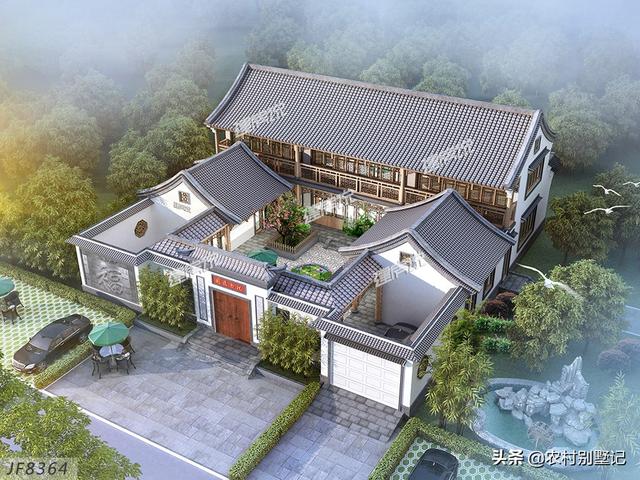 這一款最美中式四合院，典雅大氣，成為大多數人的建房首選！