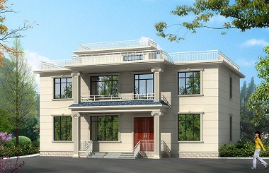 性價比超高的二層平頂自建房屋設計圖，美觀實用，建房首選