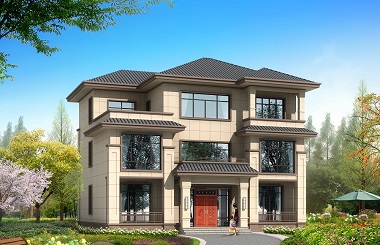 15*12m新中式三層自建房屋設(shè)計(jì)圖，造價(jià)50萬(wàn)左右，高端大氣