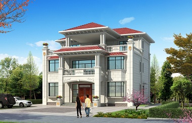 現(xiàn)代簡(jiǎn)約三層自建別墅設(shè)計(jì)圖，布局完善，美觀舒適
