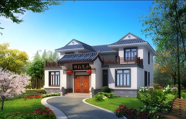 古香古色的中式自建別墅設計，四合院外加大院設計，超劃算