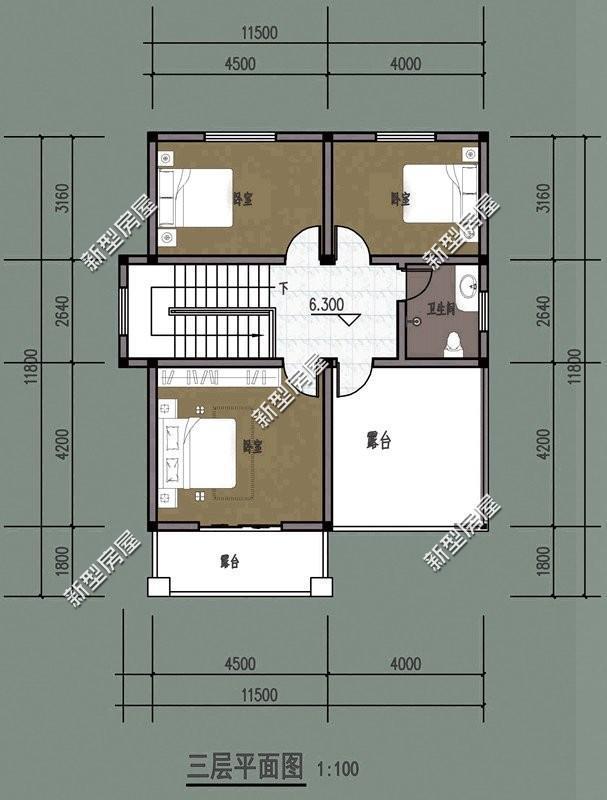 今天新型房屋為大家展示幾套帶堂屋的房屋設計圖紙，不同的人有不同的審美，不知道你會喜歡哪一套呢？