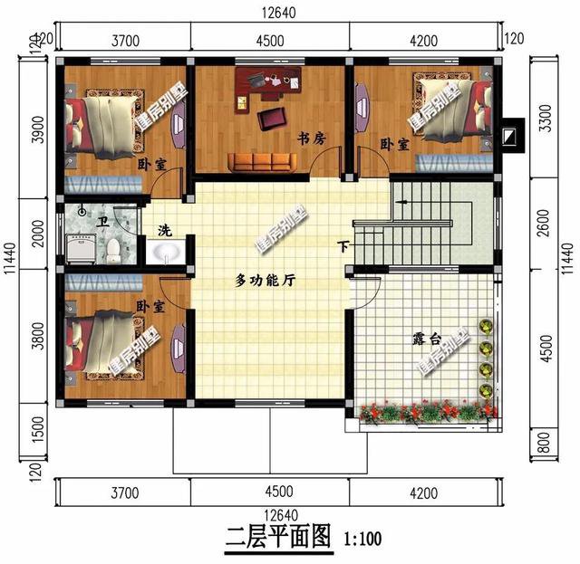 兩棟別墅外觀設(shè)計(jì)都非常漂亮，布局也是極盡合理，造價(jià)20多萬(wàn)，建一棟這樣的別墅在老家，真的很有面子。