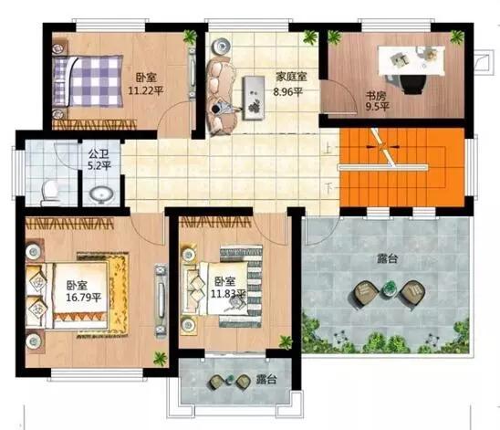 這款別墅根據(jù)農(nóng)村居住習(xí)慣設(shè)有堂屋神位，將品質(zhì)生活與傳統(tǒng)習(xí)俗相結(jié)合，適合廣大地區(qū)建造。