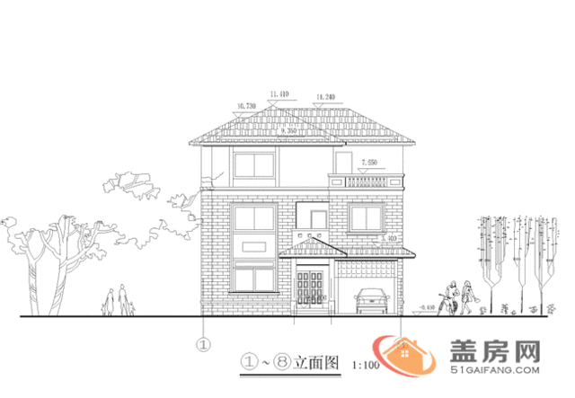 經(jīng)典的120平方米農(nóng)村住宅設計，三樓帶車庫，僅20萬元。