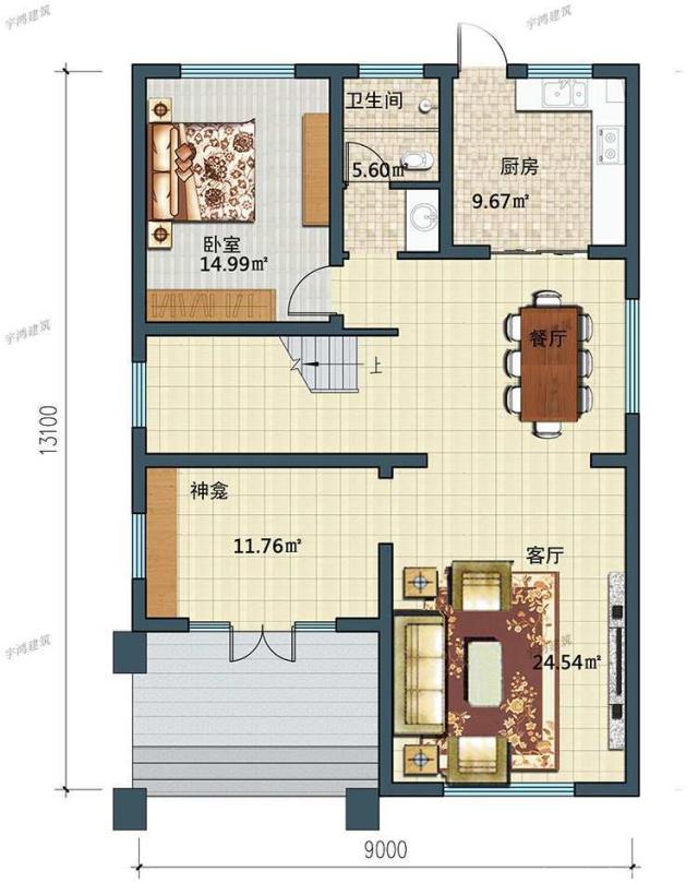 帶主屋的兩層鄉村別墅