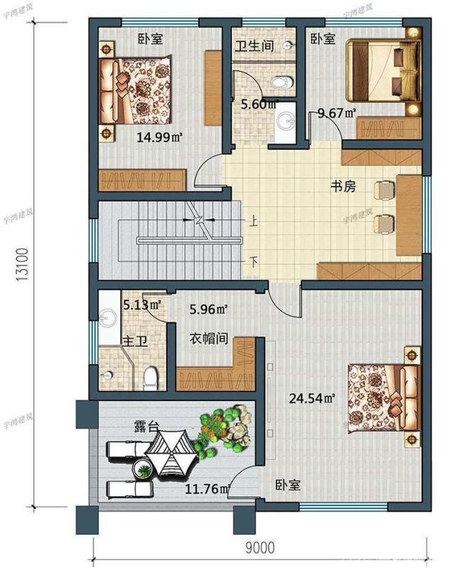 帶主屋的兩層鄉村別墅