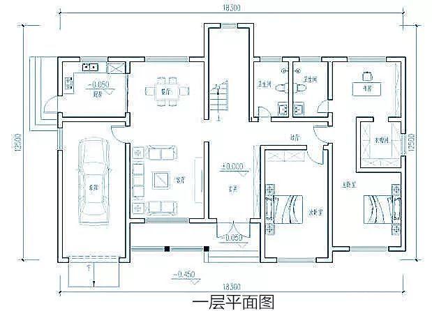 農村一樓五棟別墅設計圖紙