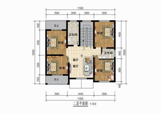 農村的三層大露臺經典住宅