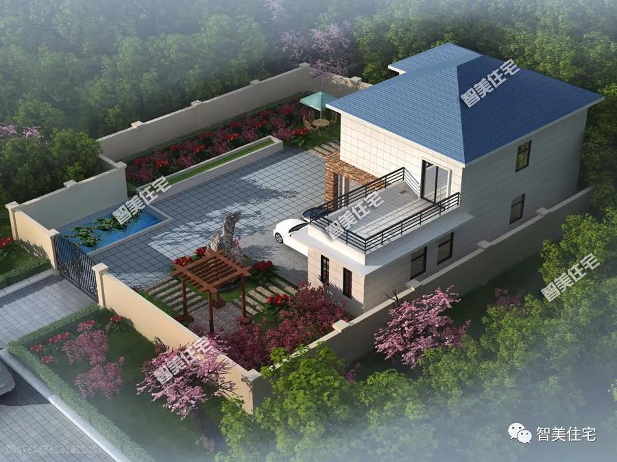 帶有庭院設計的鄉村別墅