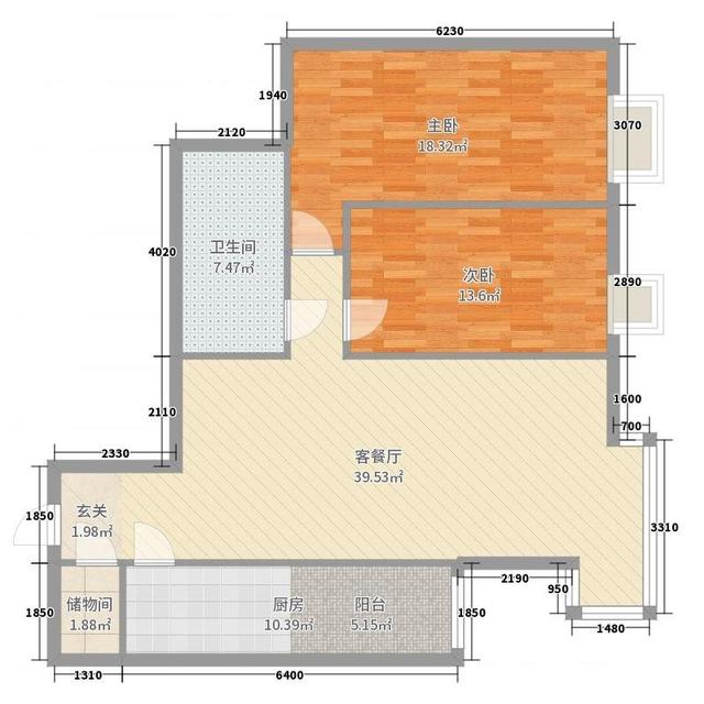 現代風三居室設計